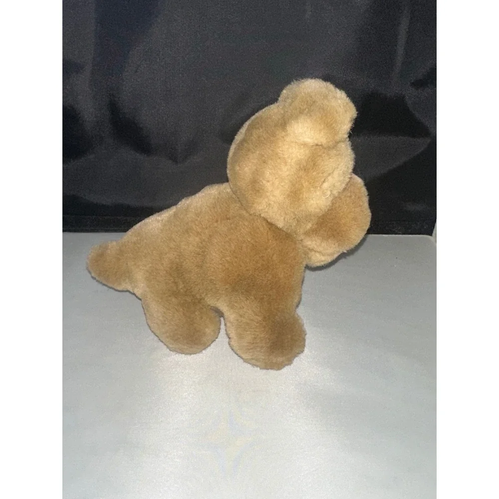 Vintage Pucker Pup Plush Dog Tan Stuffed Animal Wrinkled Snout 9 Inch